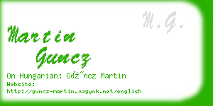 martin guncz business card